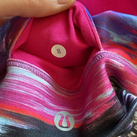 Lululemon Wunder Under crop high rise shine on in jeweled magenta women’s 8 - Picture 5 of 5